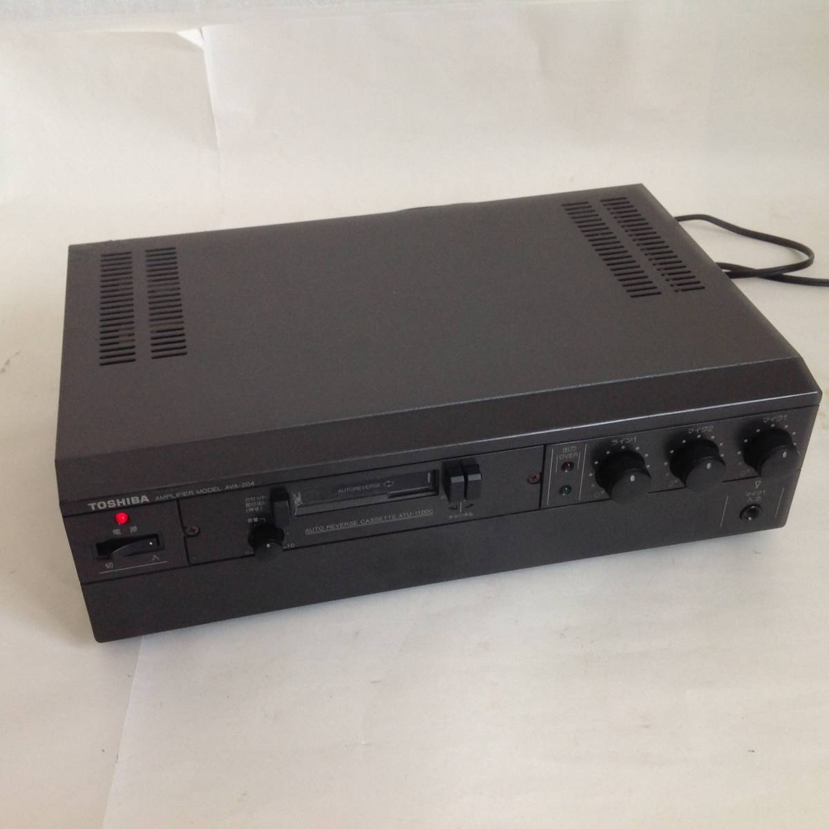 【全体的に状態が悪い】TOSHIBA 東芝 アンプ AMPLIFIER MODEL AVA204 通電確認のみ確認済み ジャンク品 サビあり