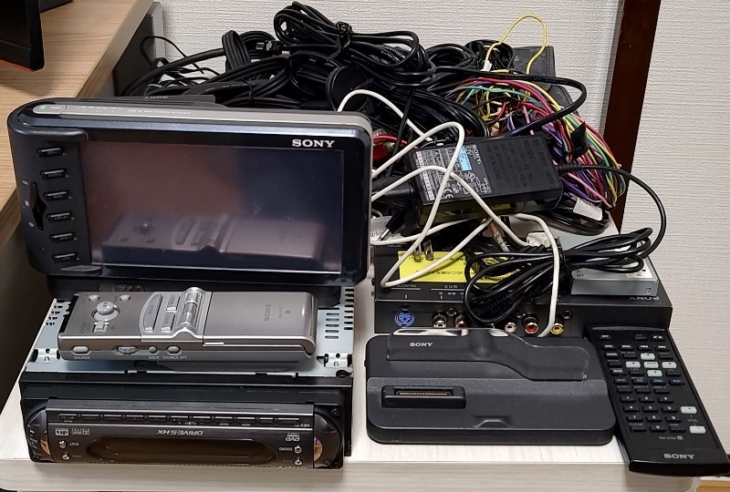 【傷や汚れあり】sony DVDカーステレオ MEXR1 HDDカーナビ NVXYZ77セット取説、ナビsystem discありの落札