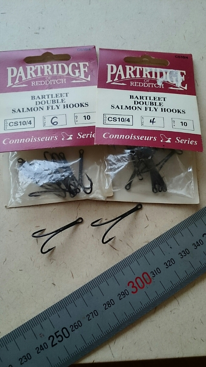 【新品】 PARTRIDGE of REDDITCH BARTLEET DOUBLE SALMON FLY HOOKS CS10/4 6