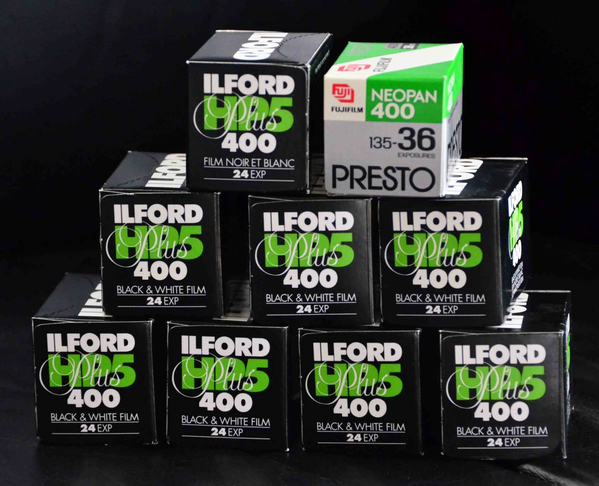 【新品】 イルフォード ILFORD HP5 400 モノクロ24枚撮り8本・ネオパン40036枚撮り1本の落札情報詳細 ヤフオク落札価格