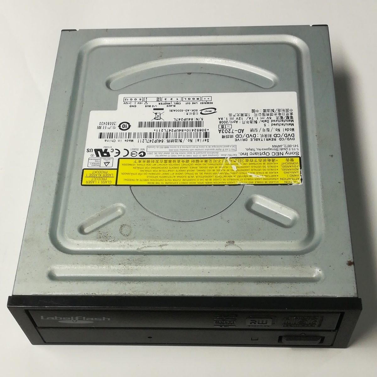 Sony NEC Optiarc DVDマルチドライブ AD7203A IDE Labelflash?の落札情報詳細 ヤフオク落札価格検索 オークフリー