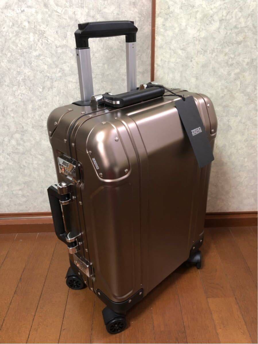 【新品】新品未使用 ゼロハリ バートン 機内持ち込み 31L スーツケース アルミ 4輪 ブロンズ色 ZRG219BR 検 ZERO
