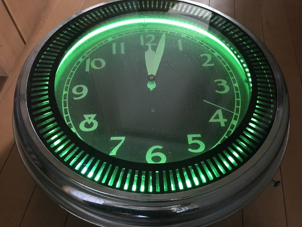 期間限定価格ビンテージネオンクロックNEON CLOCK NEW LENOX,IL 真空管アンテーク50'SROCKロカビリー氷室京介ピンク