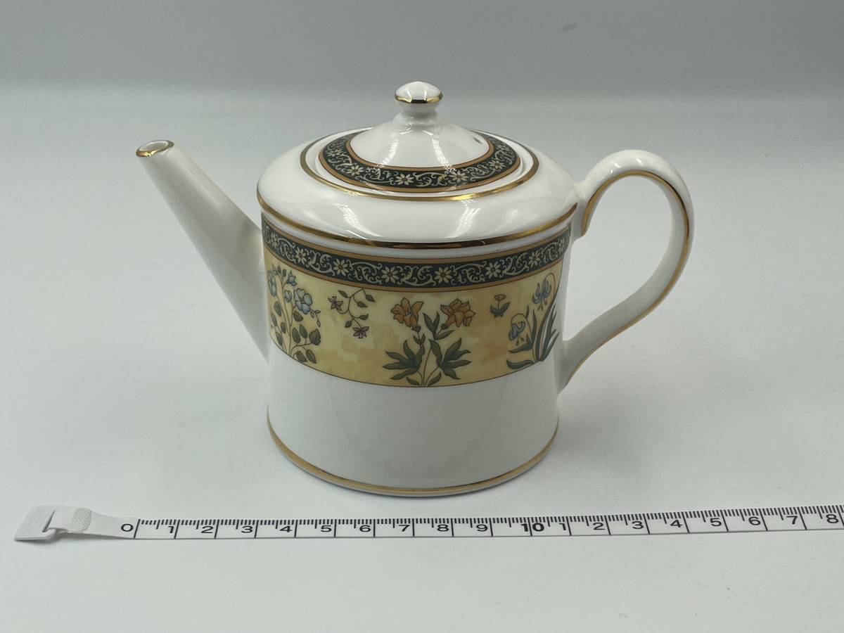 【傷や汚れあり】【244】Wedgwood INDIA Japanese Teapot ウェッジウッド インディア ティーポット 金彩の落札