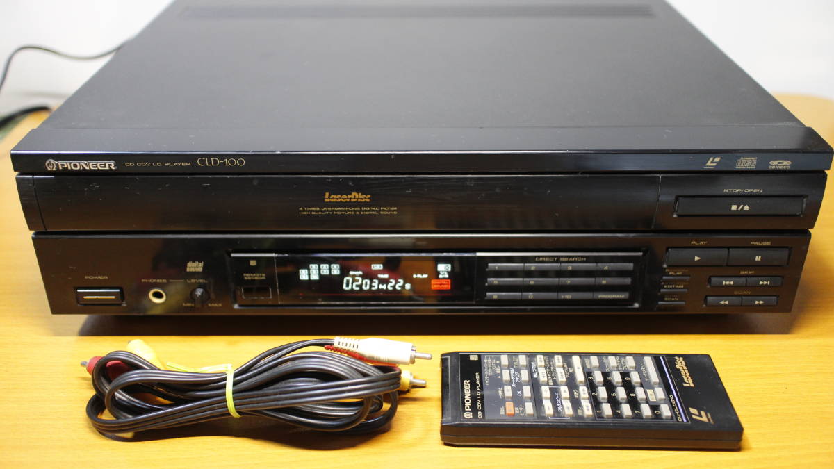 【やや傷や汚れあり】パイオニア PIONEER CD/CDV/LD プレーヤー レーザーディスクプレイヤー CLD100 リモコン付き LD