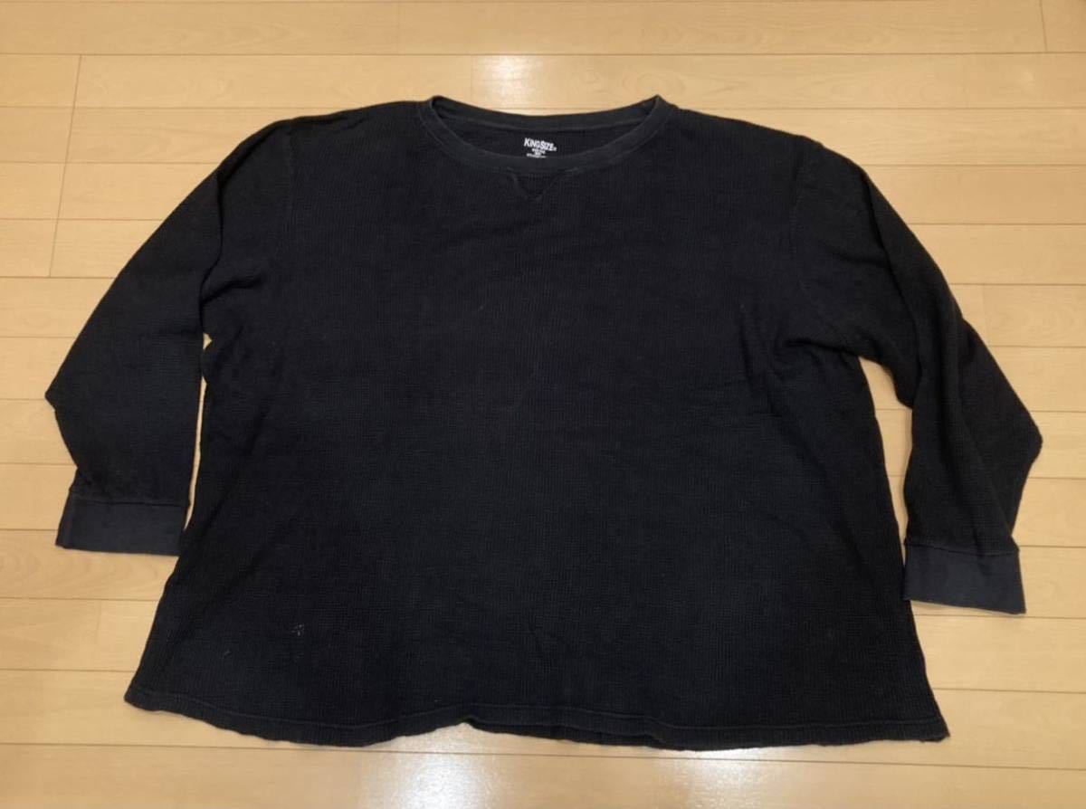 【やや傷や汚れあり】King Size Black Super Over Size Thermal 4XL ビッグサイズ オーバーサイズ 前V