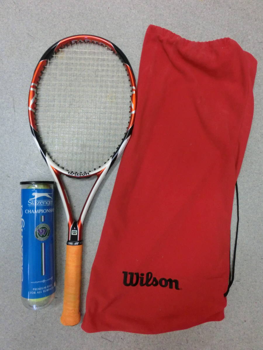 【やや傷や汚れあり】中古品 保管品 wilson ウィルソン (K)FACTOR AROPHITE BLACK テニスラケット ラケットケース