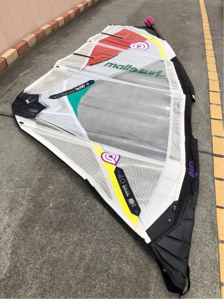 ゴヤセイル Goya sail BANZAI ウェイブセイル 4.0 中古 程度中 破れなし 格安 即決ありの落札情報詳細 ヤフオク落札