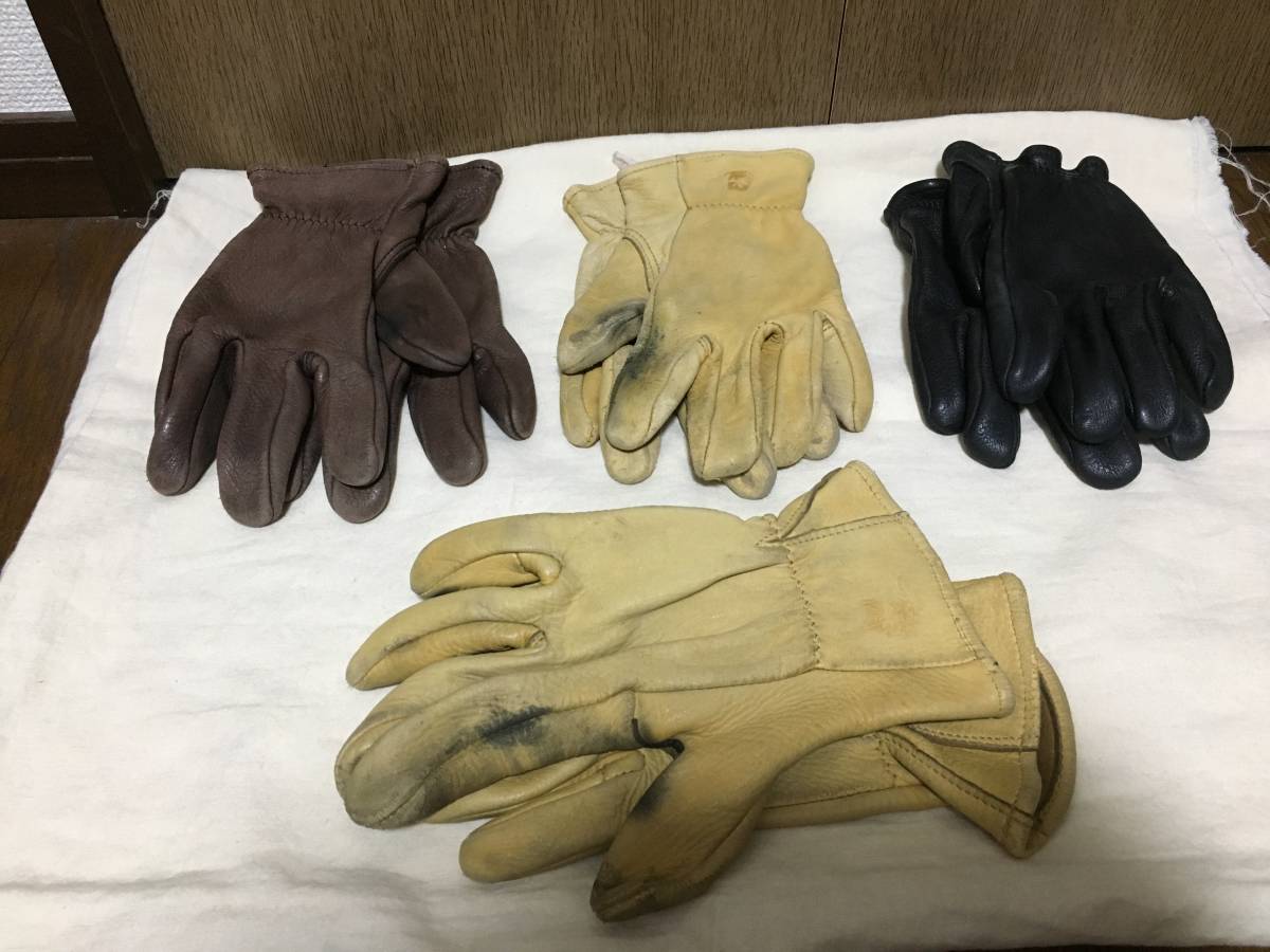 Churchill チャーチル グローブ 鹿革 ディアスキン サイズ9 or L アメリカ製 made in USA /検 手袋 バイク用
