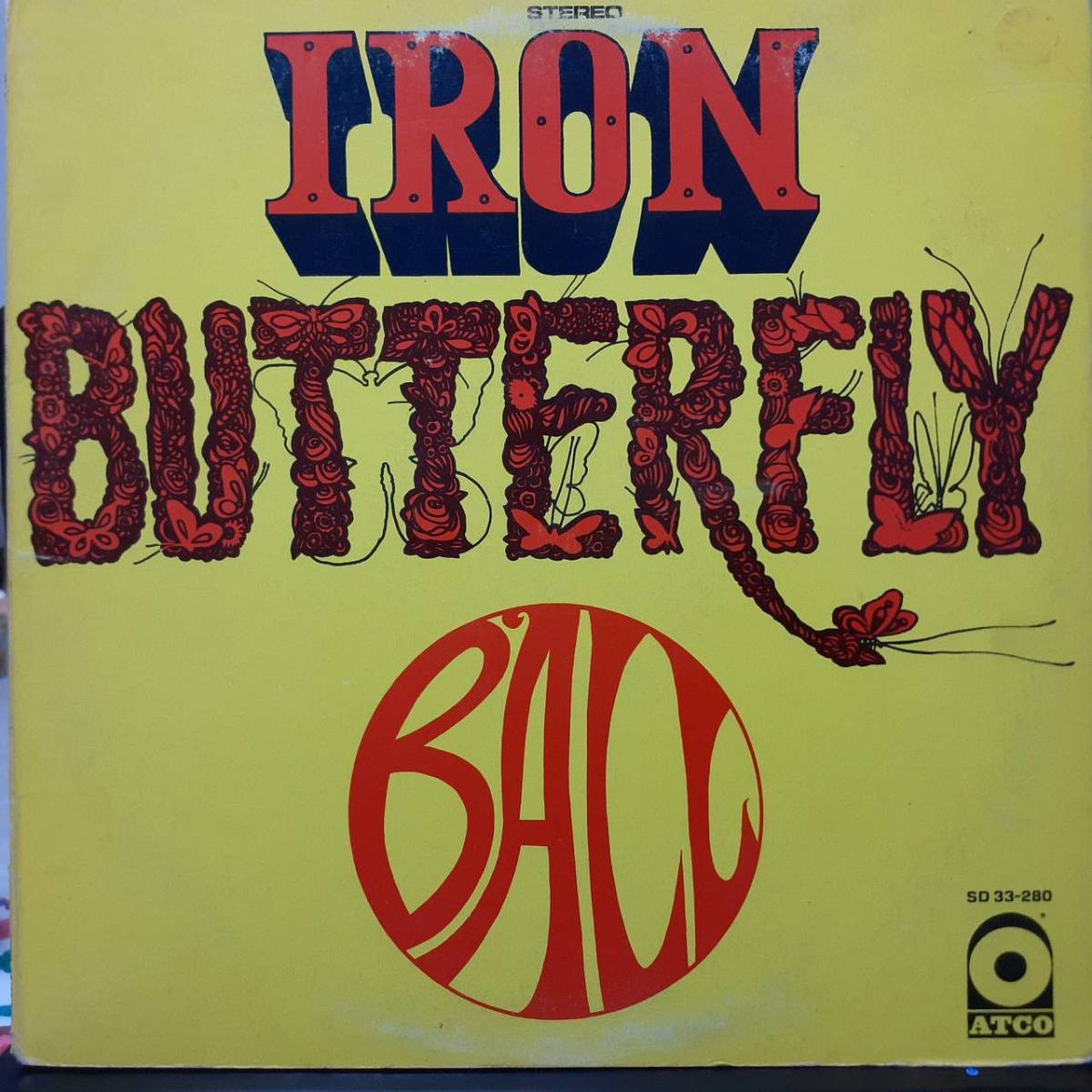 【やや傷や汚れあり】米ATCOオリジLP 黄ラベルBroadway Wなし Iron Butterfly / Ball 1969年 SD 33