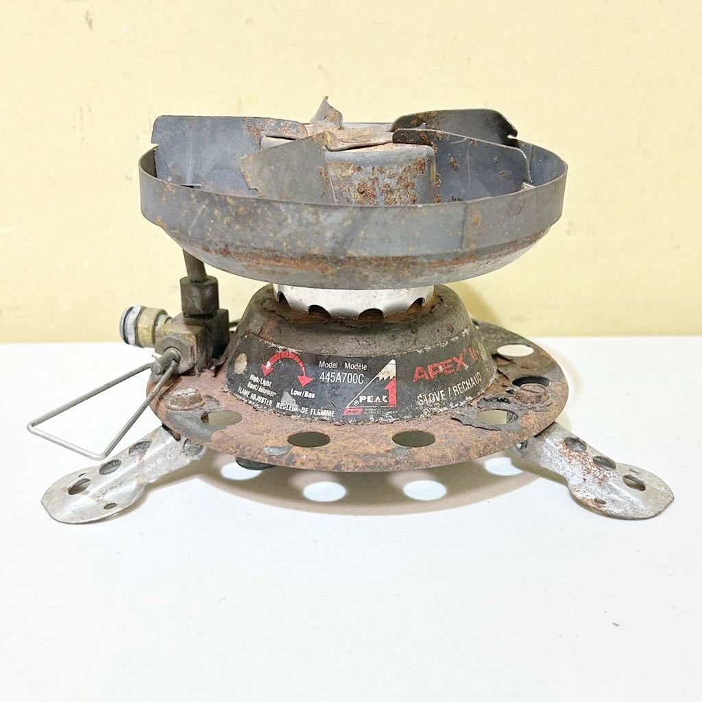 【やや傷や汚れあり】G20E Coleman PEAK1 APEX Ⅱ STOVE コールマン ピークワン ストーブ 445A700C シングルバーナー 動作未確認 445 700 ジャンク