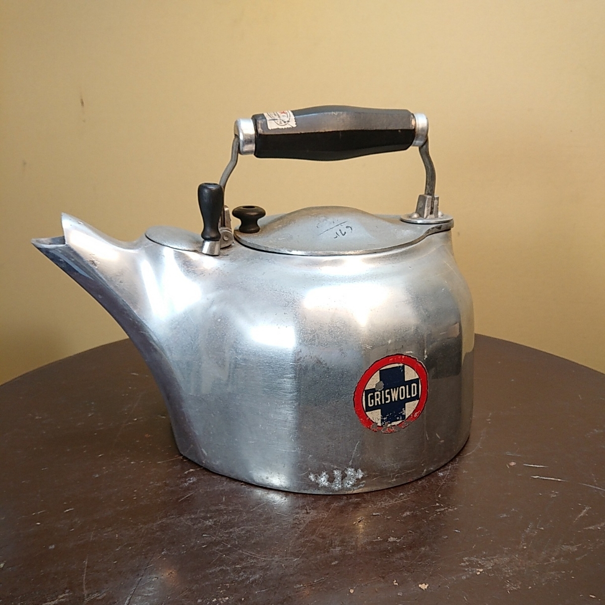 希少 未使用 ビンテージ GRISWOLD ケトル グリスウォルド アルミ やかん 薪ストーブ 石油ストーブ USA アンティーク 当時物