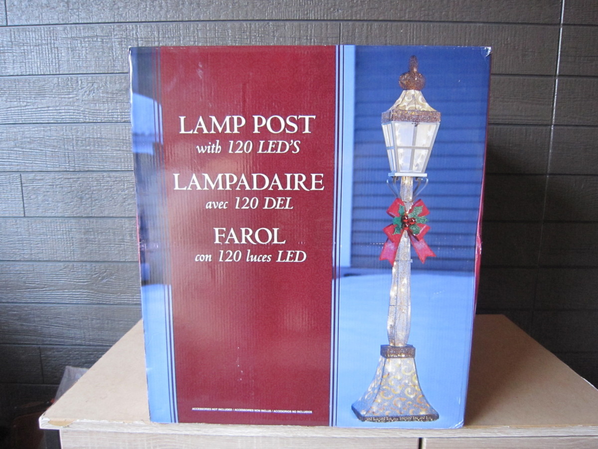 【新品】未使用！クリスマスツリー オーナメント LED 街灯 約182cm 屋内外用 street lamp ランプポスト イルミネーション