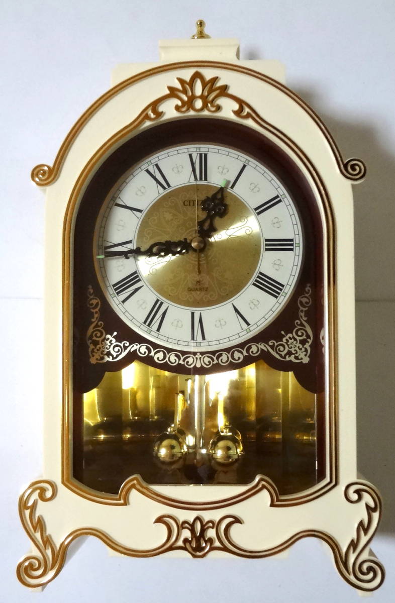 未使用保管品 80s Vintage RHYTHM Citizen Quartz Clock シチズン クォーツ 置き時計 オルゴール La