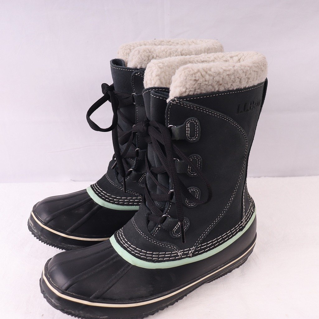 【目立った傷や汚れなし】L.L.BEAN ウィメンズ US 9 /～26.0cm スノーブーツ 黒 ブラック エルエルビーン llビーン