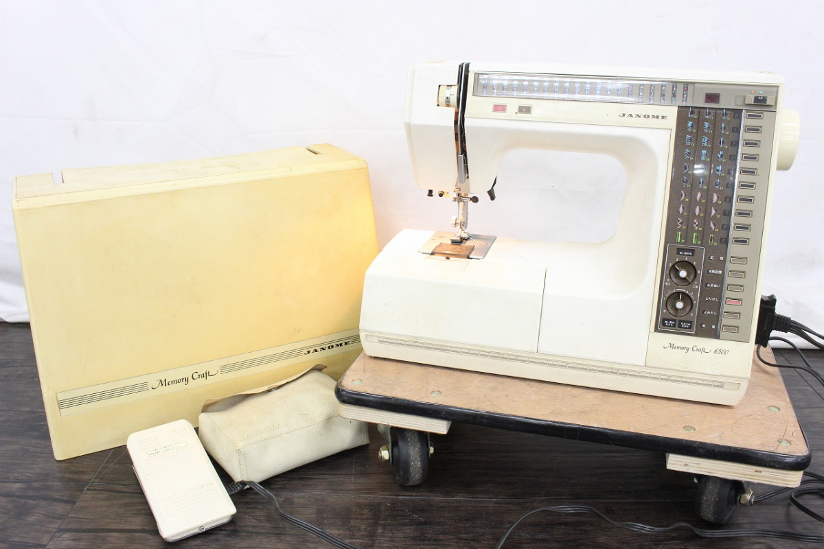 【傷や汚れあり】【行董】 JANOME MODEL6500 ミシン ジャノメ Memory Craft メモリークラフト フットペダル カバー