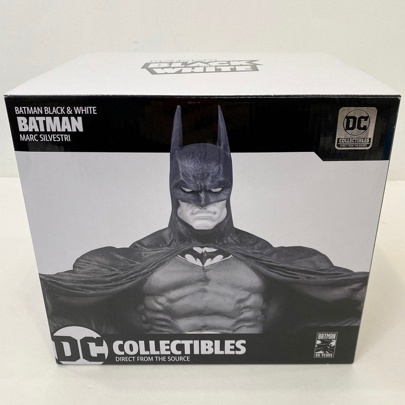 【やや傷や汚れあり】【中古】DCコミックス ブラック＆ホワイト スタチュー バットマン By マーク・シルベストリ DCコレクティブル