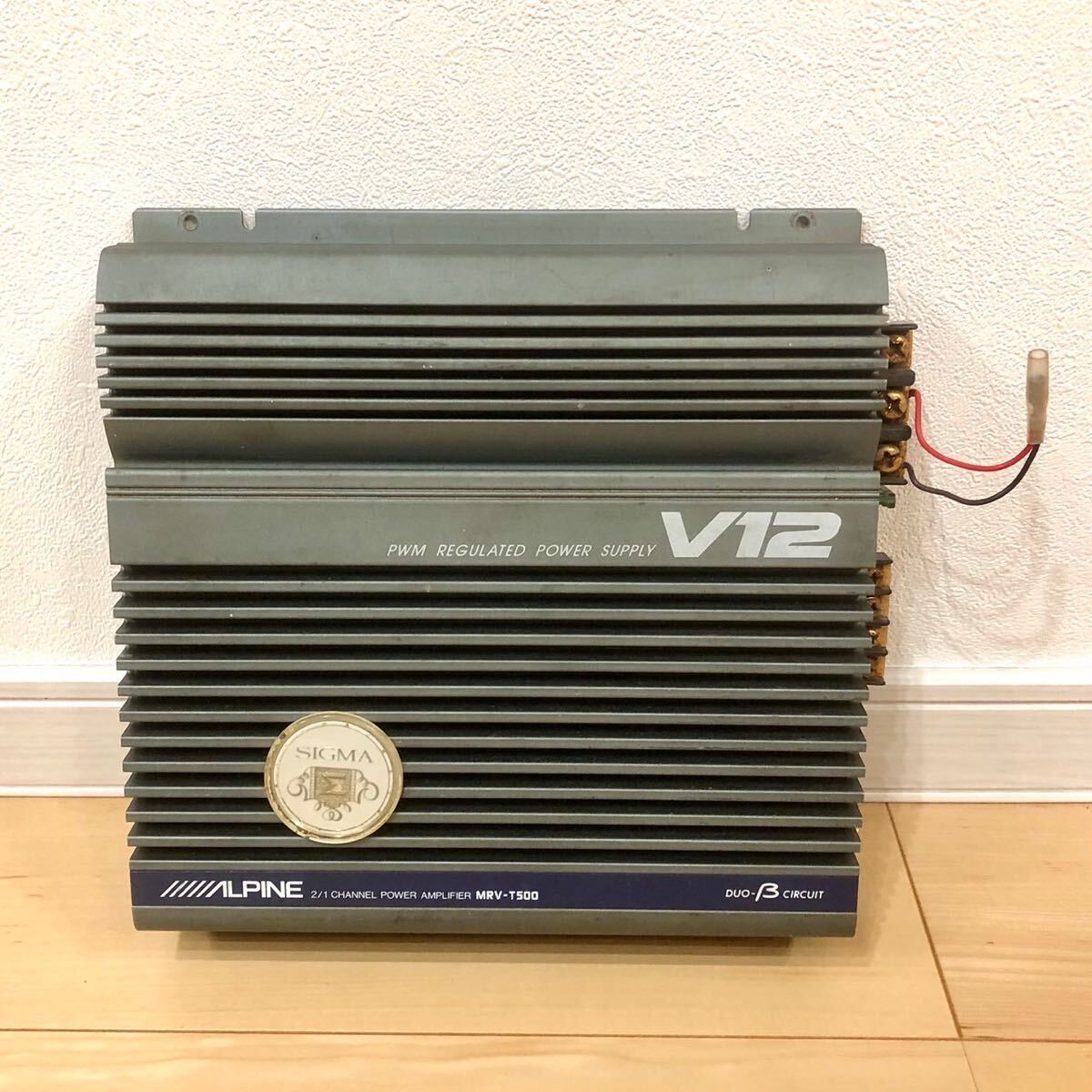 【やや傷や汚れあり】ALPINE MRVT500 12V 2チャンネル パワーアンプ 2/1 CHANNEL POWER AMPLIFOER