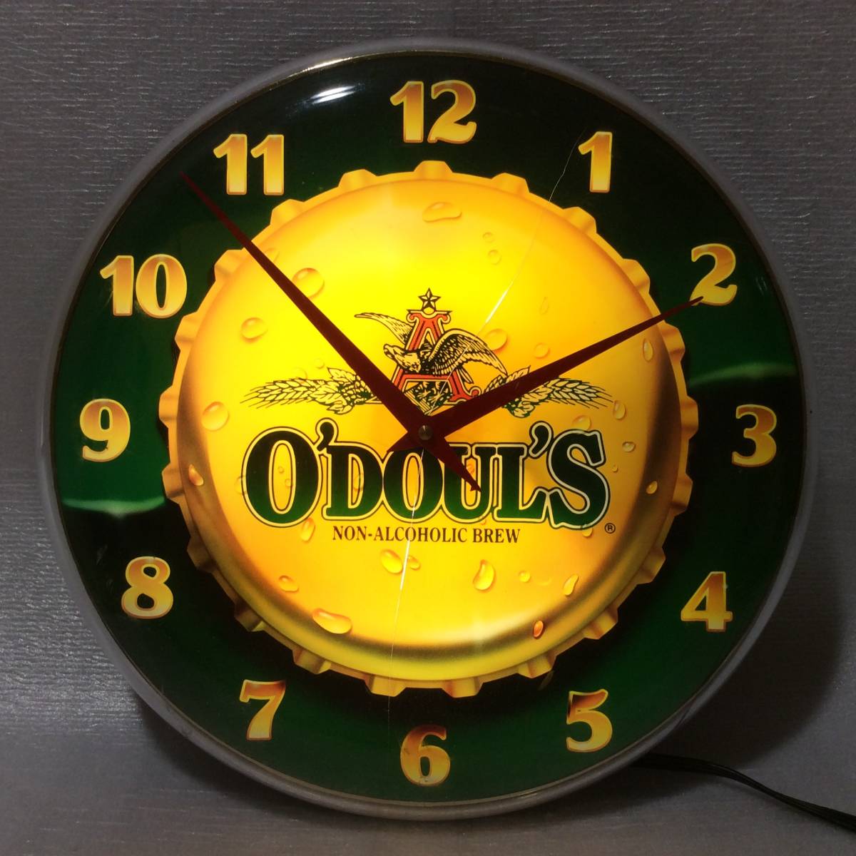 Beer Light & Clock 11 O'Doul's ビンテージ アンティーク ノンアルコール ビール ライトアップ サイン