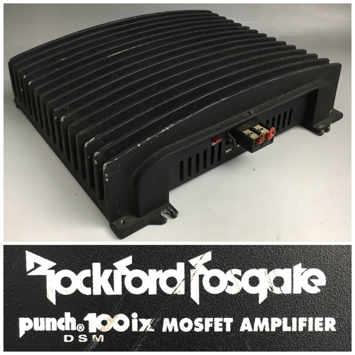 【傷や汚れあり】ut2/100 Rockford ロックフォード カーオーディオ パワーアンプ PUNCH 100 ix dsm mosfet