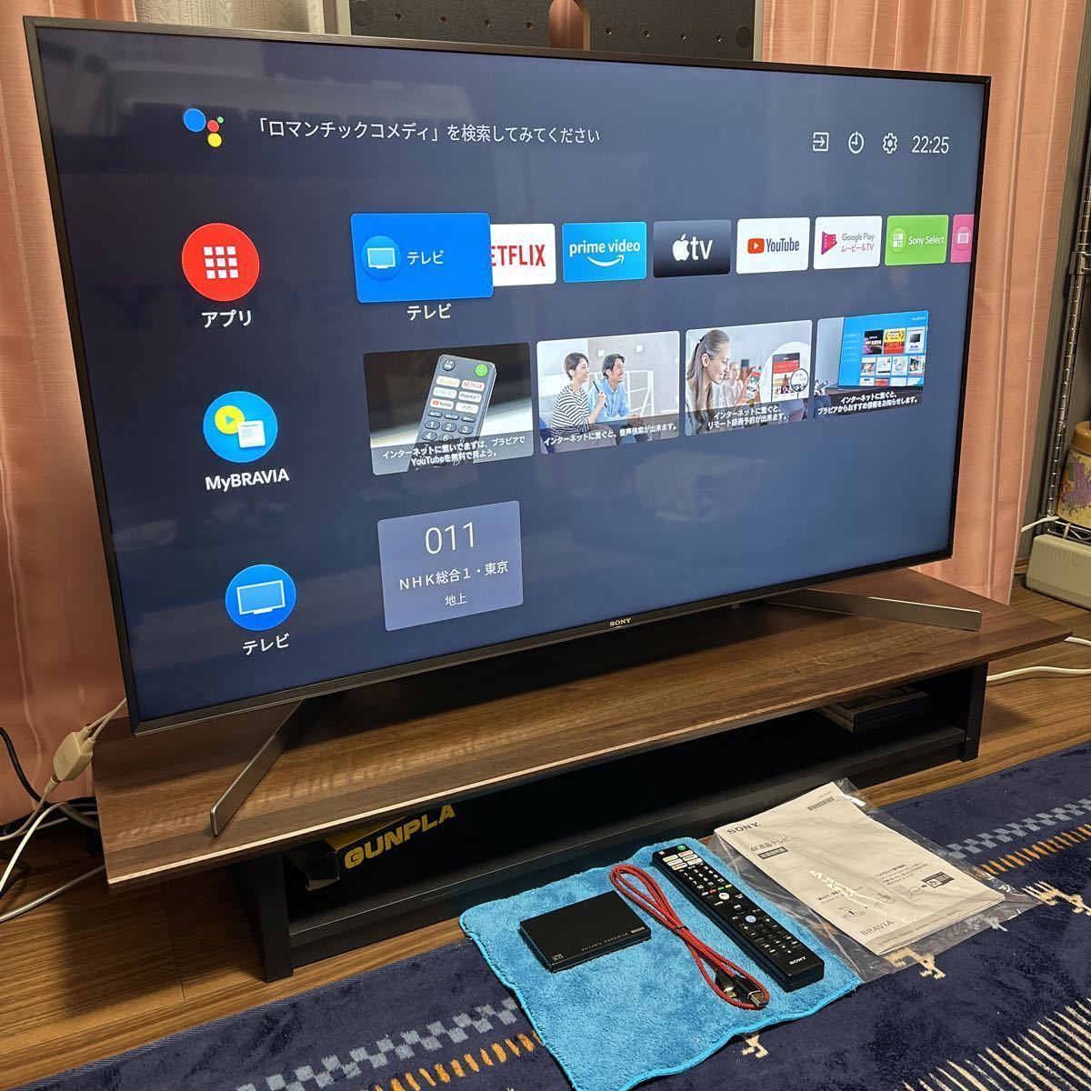 【目立った傷や汚れなし】【超美品】SONY BRAVIA 49v型/KJ49X9500G/4K液晶テレビ/2019年式モデル/外付け
