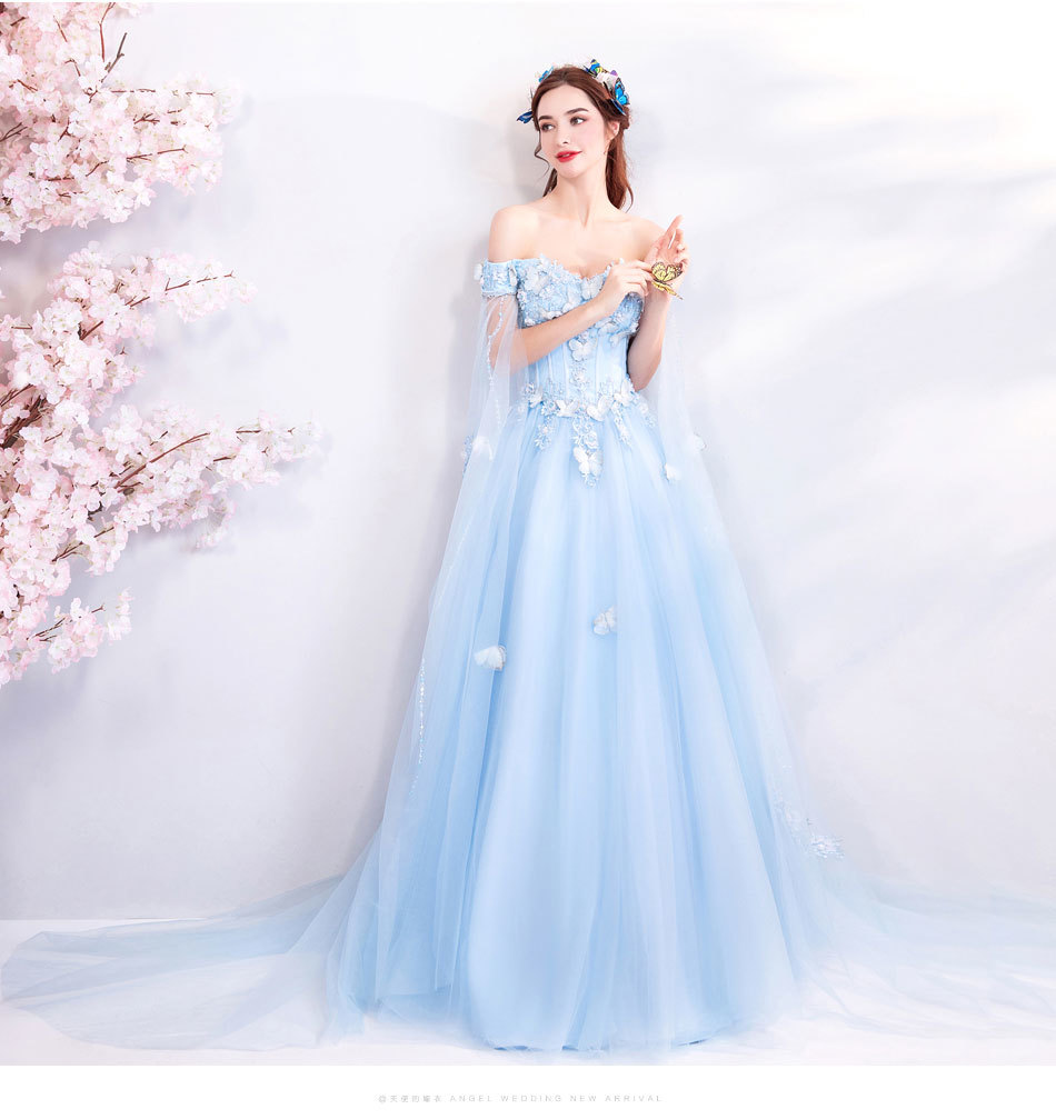 最新のHD結婚 式 ドレス 水色 世界のすべての髪型