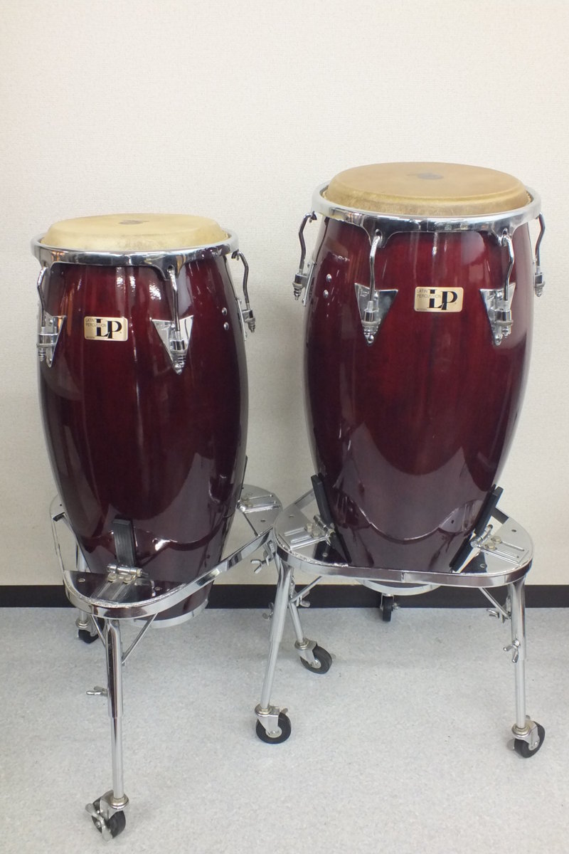 郡山 引取り限定 LP Latin Percussion M.COHEN コンガ2本 Classic Model クラシックモデル スタンド