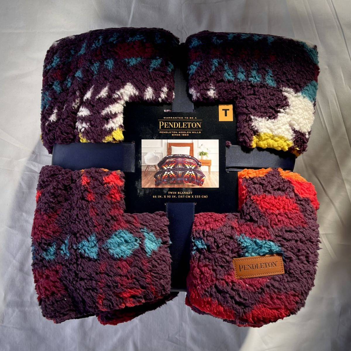 【未使用】新品 Pendleton ペンドルトン シェルパ ブランケット ツインサイズ 167 233cm アウトドア キャンプ ネイティブ