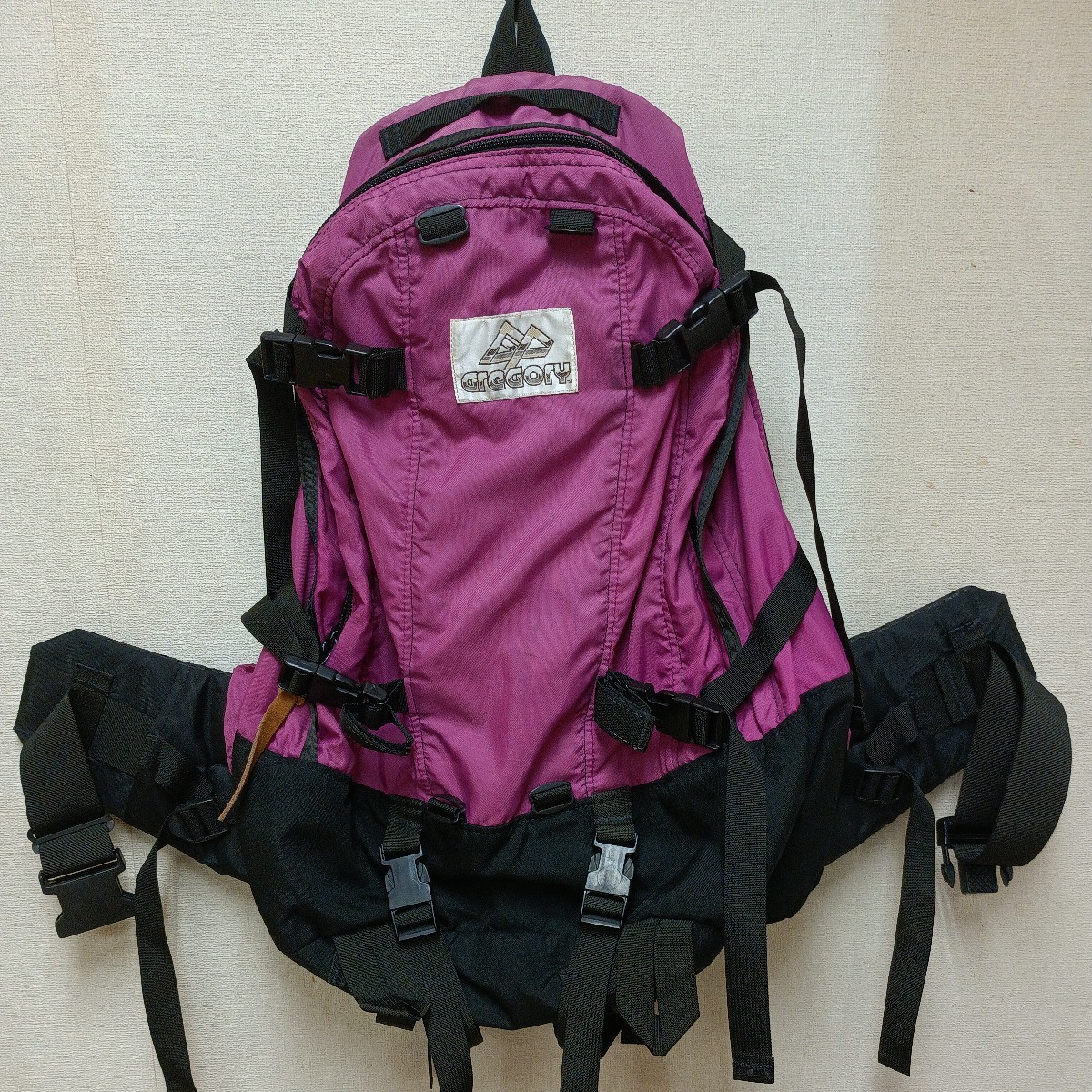 【傷や汚れあり】当時物 1985～1989 GREGORY 2DAY 茶タグ ピンク グレゴリー 2デイ ビンテージ バックパック 80