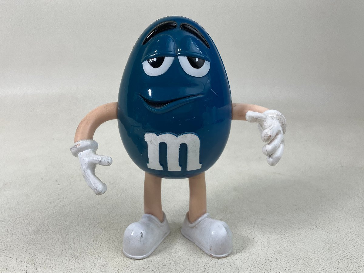 【やや傷や汚れあり】当時物 m＆m's エムアンドエムズ チョコレートディスペンサー フィギュア 人形 ブルー 青 昭和レトロ octnsの