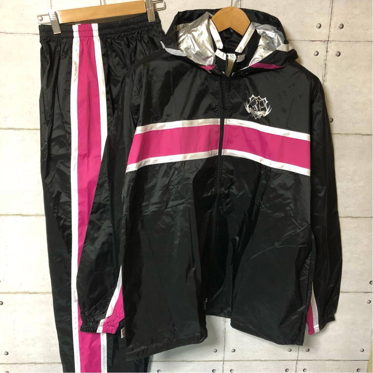 【中古】【トレーニング☆サウナスーツ】渡嘉敷ボクシングジム 旭化成サンサーモ使用 日本製 サウナスーツ セットアップ / 部屋着や防寒対策にも