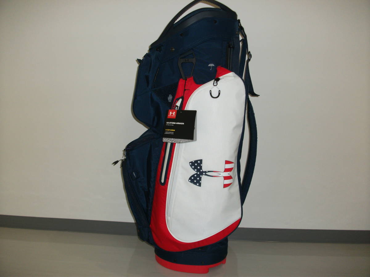 【新品】アンダーアーマー UA Storm Armada Cart Bag キャディバッグ 1317087 ADY/WHT （ネイビー×