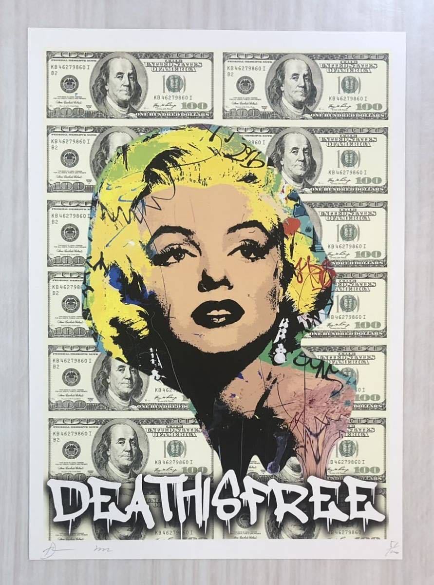 【未使用】DEATH NYC 世界限定100枚 アートポスター Marilyn Monroe モンロー アンディウォーホル
