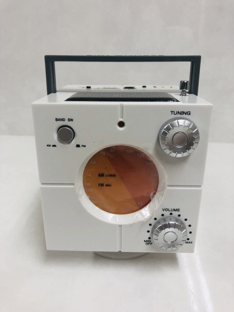 TECHNO/KIT テクノキット CUBE ダイナモマルチラジオ 非常用ラジオ 防災ラジオ SOLAR＆DYNAMO 乾電池 3Way