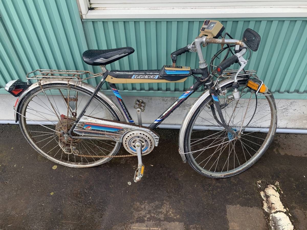 自転車 昭和レトロ スーパーカーライト ブリヂストン YOUNG WAY ヤングウェイ 通学 モンテカルロ乗り ジャンク品 の落札情報詳細