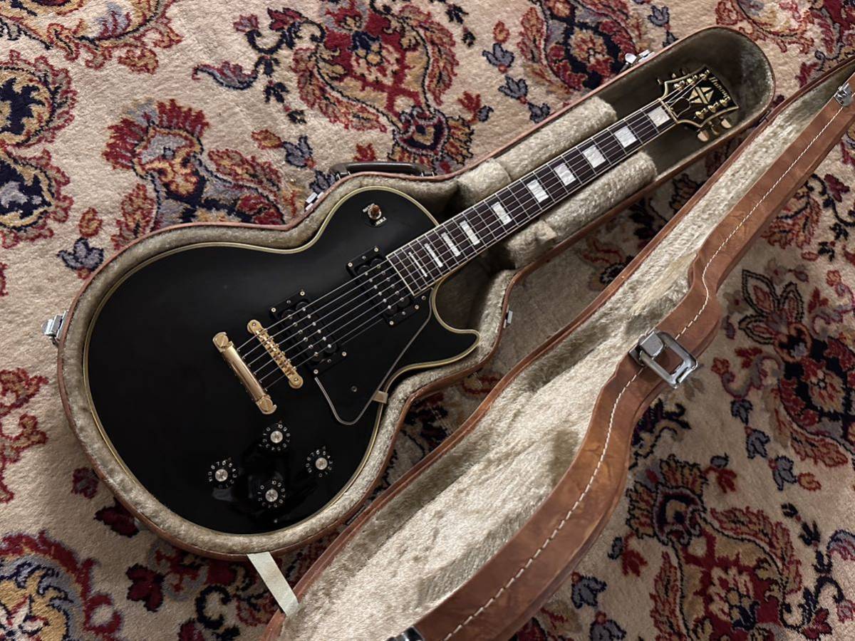 【やや傷や汚れあり】貴重品 1988年製 Burny LesPaul Custom Black Mahogany Gibson Les