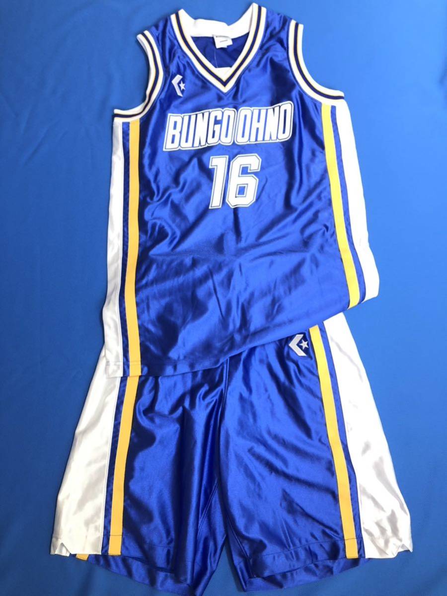 【未使用】バスケユニフォーム 上下セット ゲームシャツ ハーフパンツ バスケ部 部活 豊後大野 converse コンバース 学生服