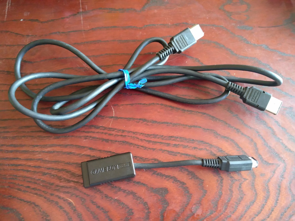 【やや傷や汚れあり】ゲームボーイ用通信ケーブル+変換コネクタ DMG04/MGB004 任天堂純正品 ゲームボーイポケット/ライト/カラー