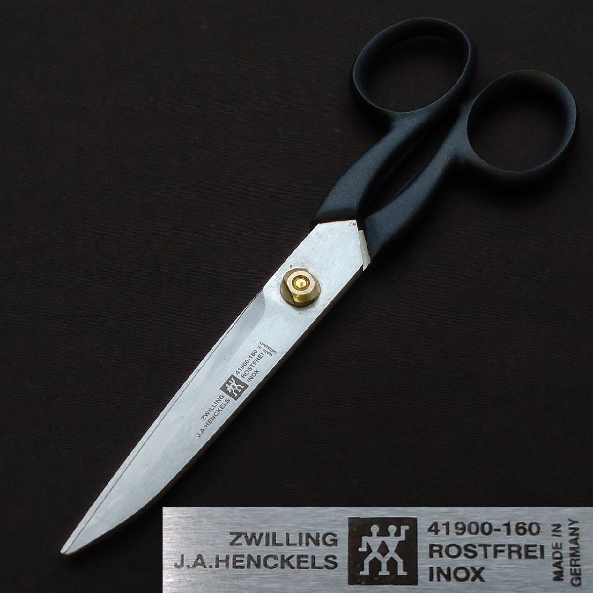 【傷や汚れあり】鋏 ZWILLING J.A.HENCKELS GERMANY 41900‐160 ROSTFREI INOX 全長約160