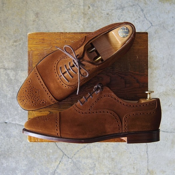 【新品】新品★(英)アルフレッド・サージェント 8E【貴重★(米)Jプレス別注/J.PRESS】87ラスト/セミブローグ/スエード/茶