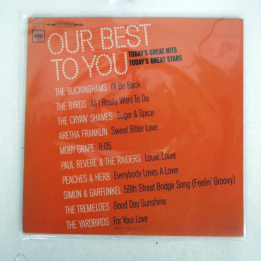 【傷や汚れあり】VA/OUR BEST TO YOU TODAY'S GREAT HITS... TODAY'S GREAT STARS