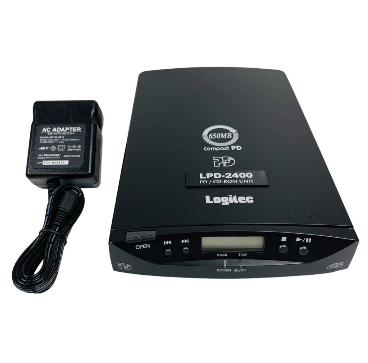 【やや傷や汚れあり】Logitec ロジテック PD/CDROM ユニット コンパクトPD 650MB ドライブ LPD2400の落札情報