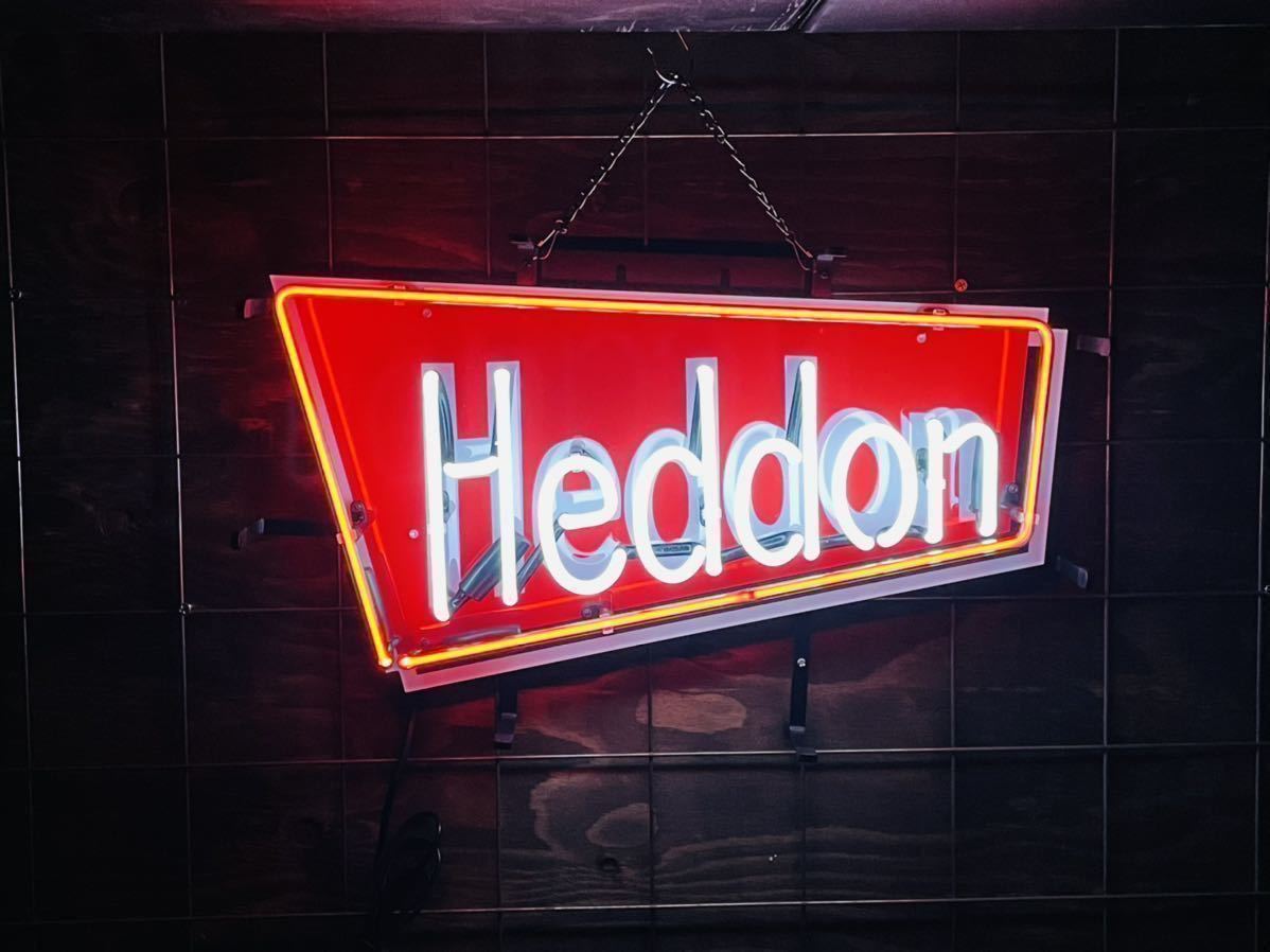 【未使用】へドン Heddon ネオン 看板 照明 オールドルアー バナー ダイワ トップ道 ZEAL バス ザウルス バグリー ボーマー ラ