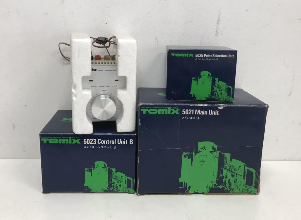 【全体的に状態が悪い】TOMIX トミックス コントロールユニット A B ポイントセレクションユニット メインユニット 4点セット 5023
