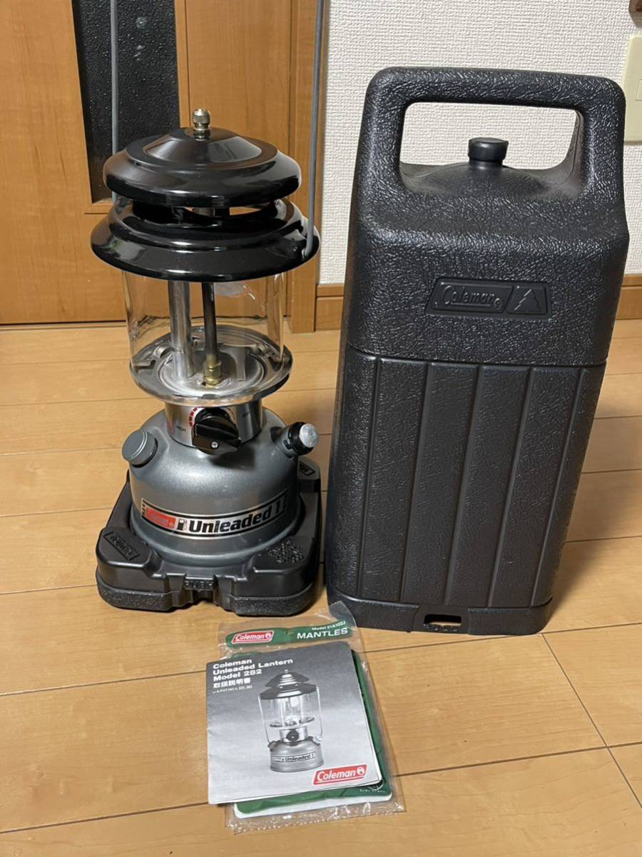 【目立った傷や汚れなし】Coleman コールマン Unleaded1 ランタン アウトドア MADE IN USA MODEL 282