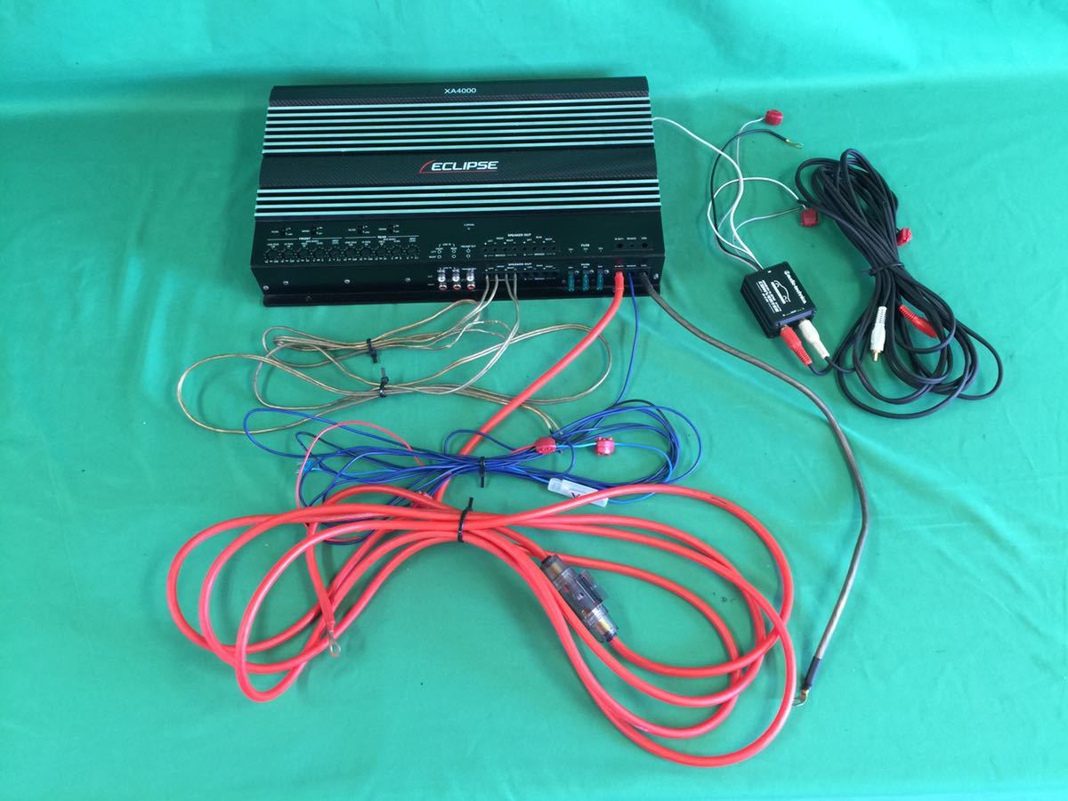 MD335 中古 希少 イクリプス ECLIPSE 4/3/2チャンネル パワーアンプ XA4000 オーディオ HIGH/LOW
