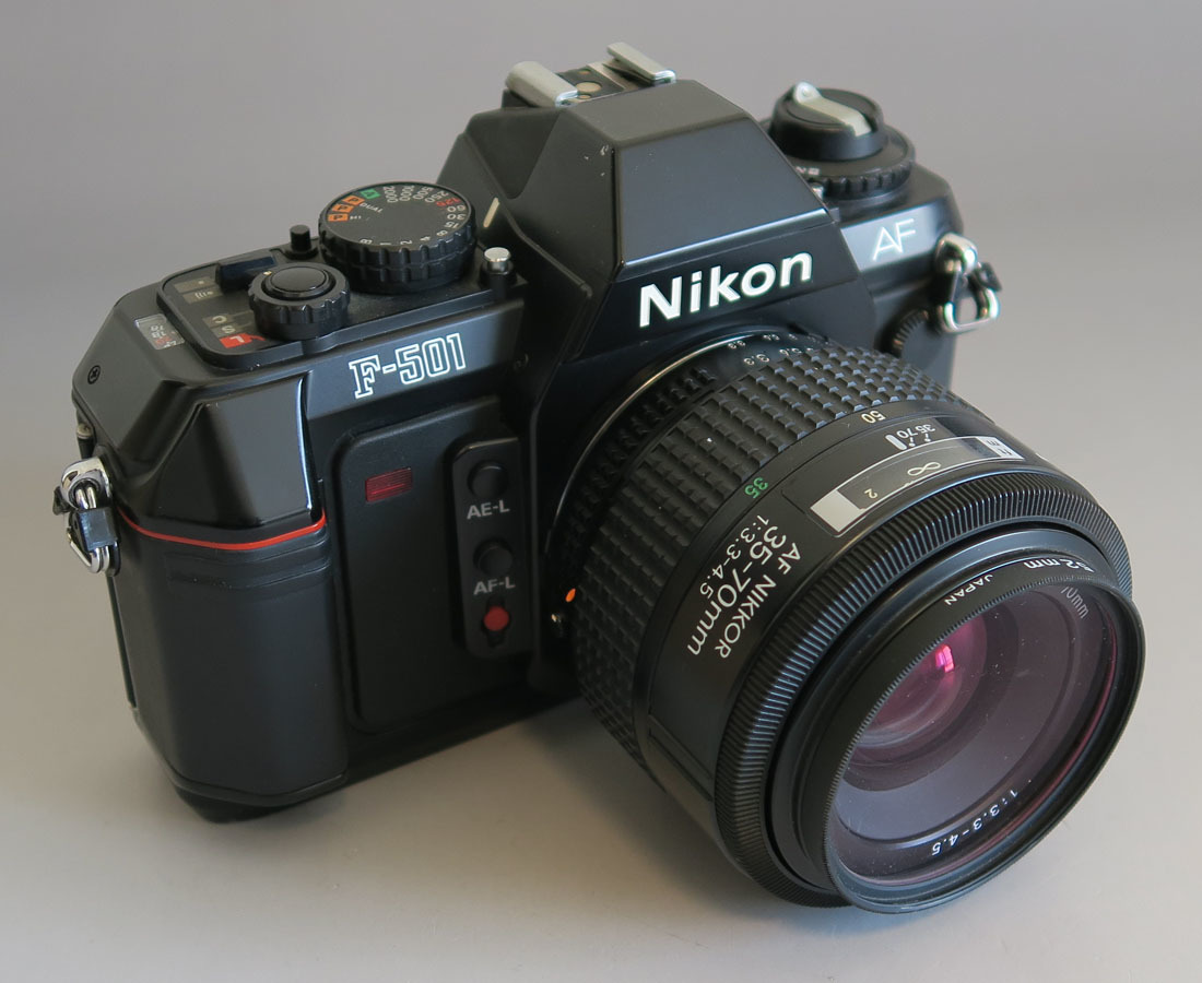 【傷や汚れあり】93 Nikon ニコン F501 AF NIKKOR 3570mm f/3.34.5 一眼レフフィルムカメラ オート