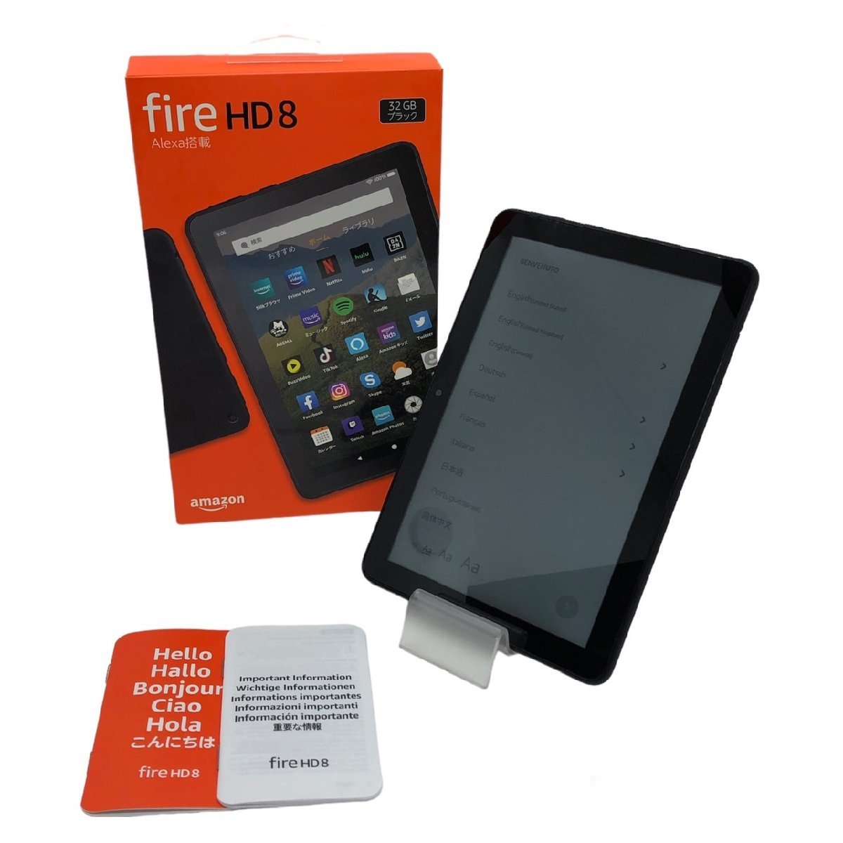 【やや傷や汚れあり】USED amazon Fire HD 8 タブレット 第10世代 32GB K72LL4 ブラック 8インチHD