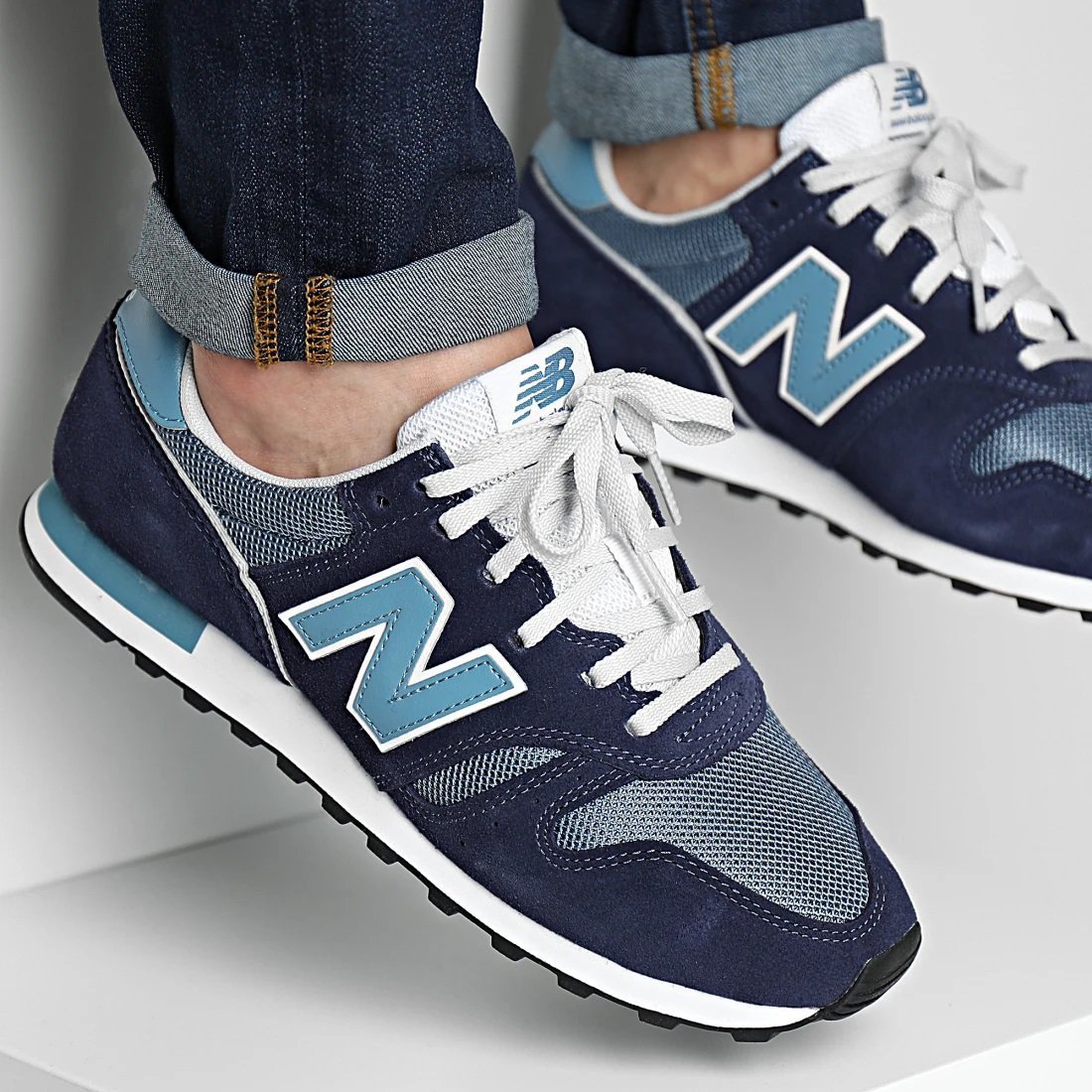 【未使用】1円 新品正規品 ニューバランス (New Balance) スニーカー シューズ カジュアル メンズ 男性用 ネイビー ブルー