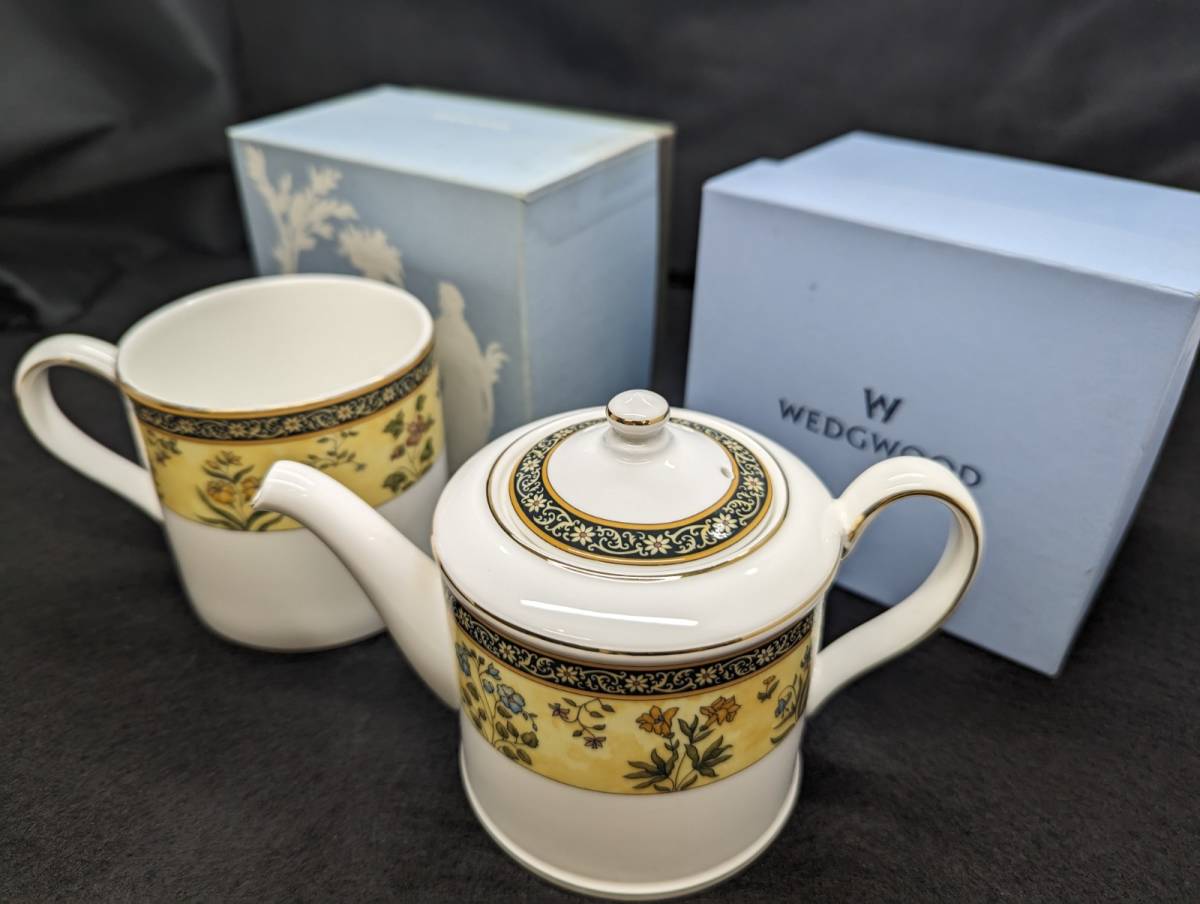 【目立った傷や汚れなし】Wedgwood INDIA Japanese Teapot ウェッジウッド インディア ティーポット カップ マグ